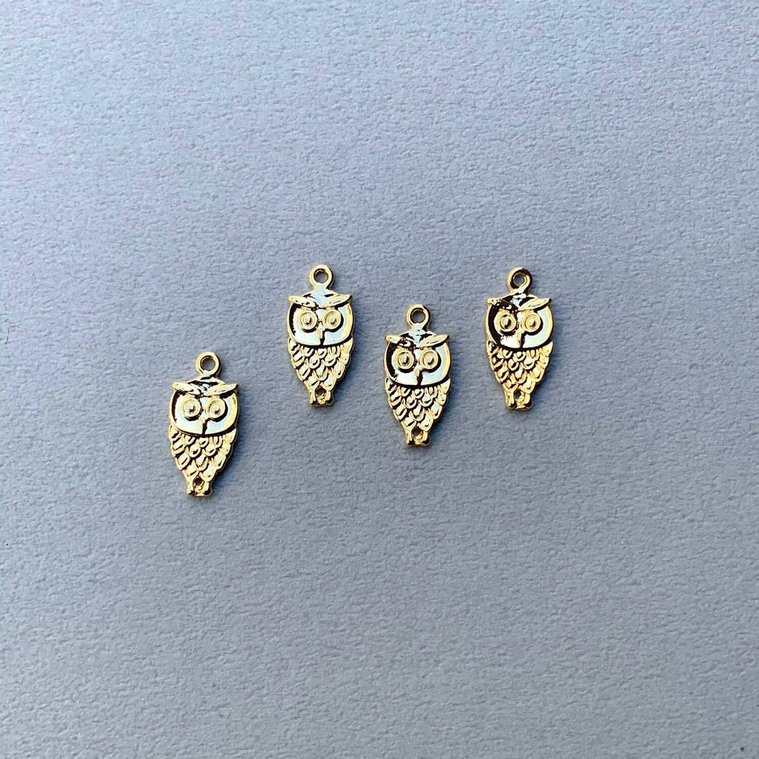 最終入荷〉シンプルなフクロウチャーム | Dua-アクセサリーパーツショップ