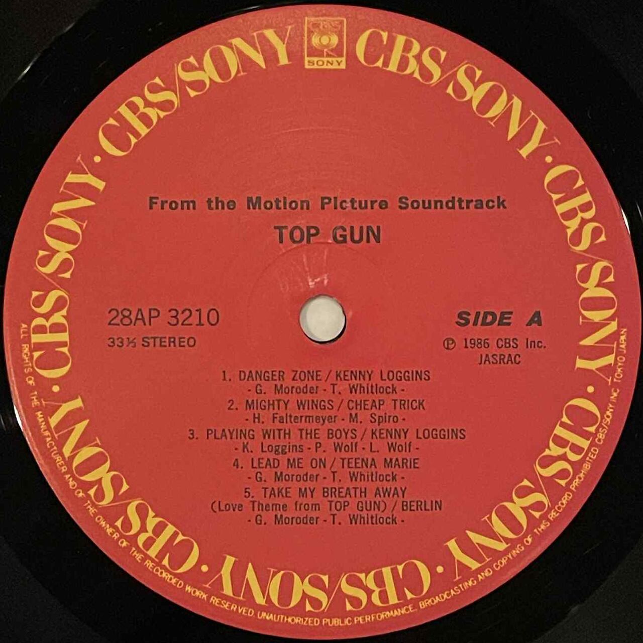 V.A. – Top Gun Original Soundtrack (LP) | Underground Gallery