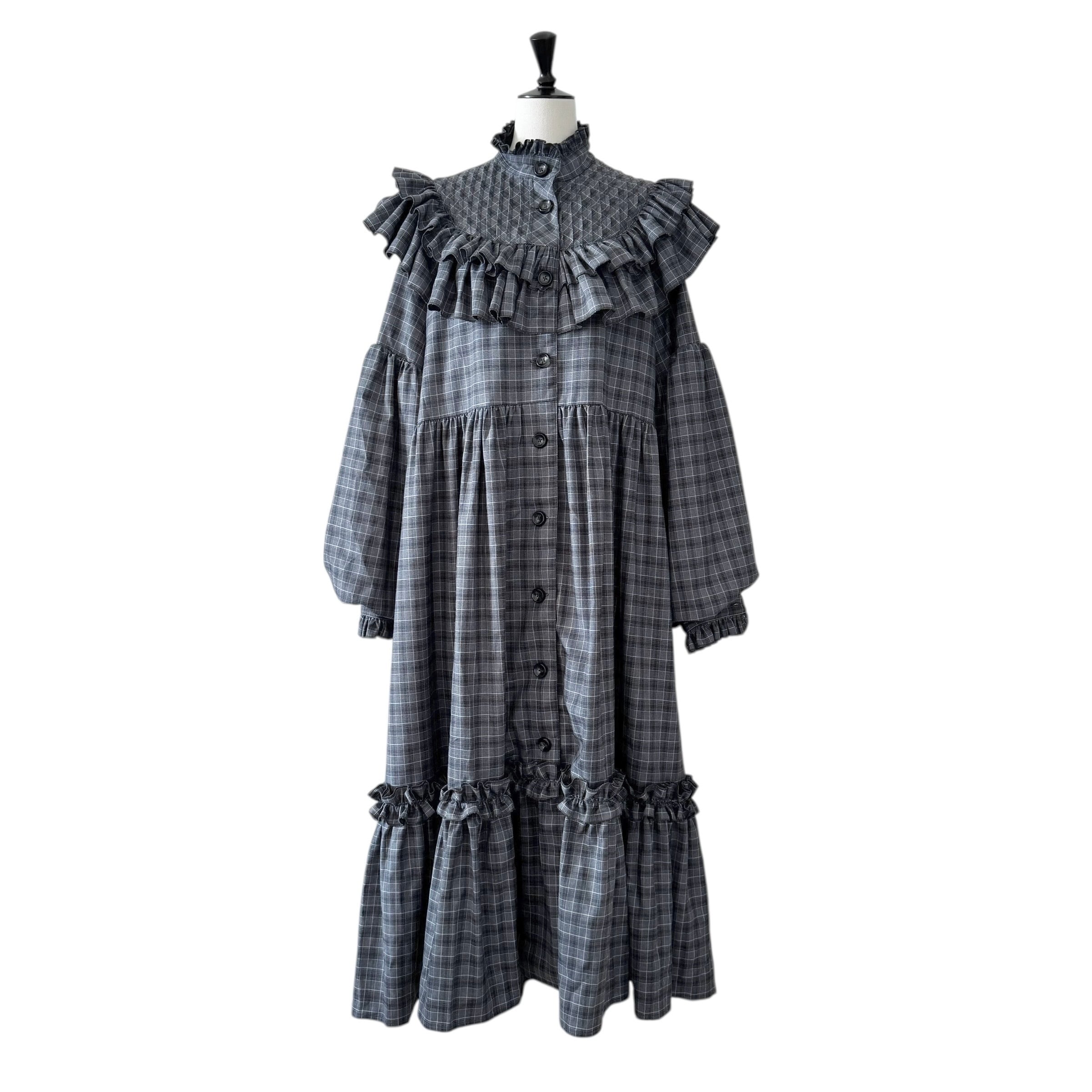 ヨークフリルワンピース GRAY