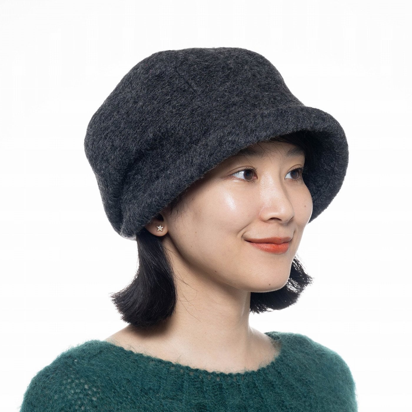 2025秋冬】ウール混エアリーウールスラブ フード キャスケット｜帽子