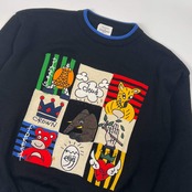 Jean Charles de Castelbajac Sport カステルバジャック キャラデザイン ウール ニット セーター 3/マルチ メンズ ゴルフ