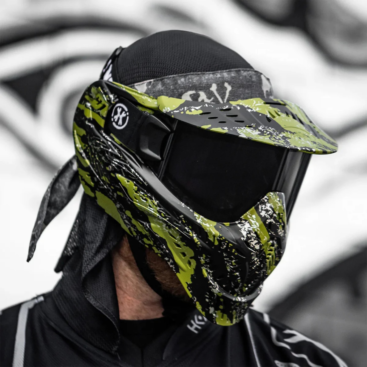 【HK Army】HSTL Goggle - Fracture Black/Olive フェイスガード【ブラック/オリーブ】