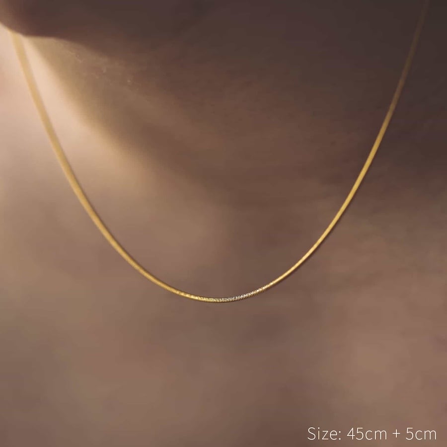 thin snake necklace (gold) #n53 | garcia