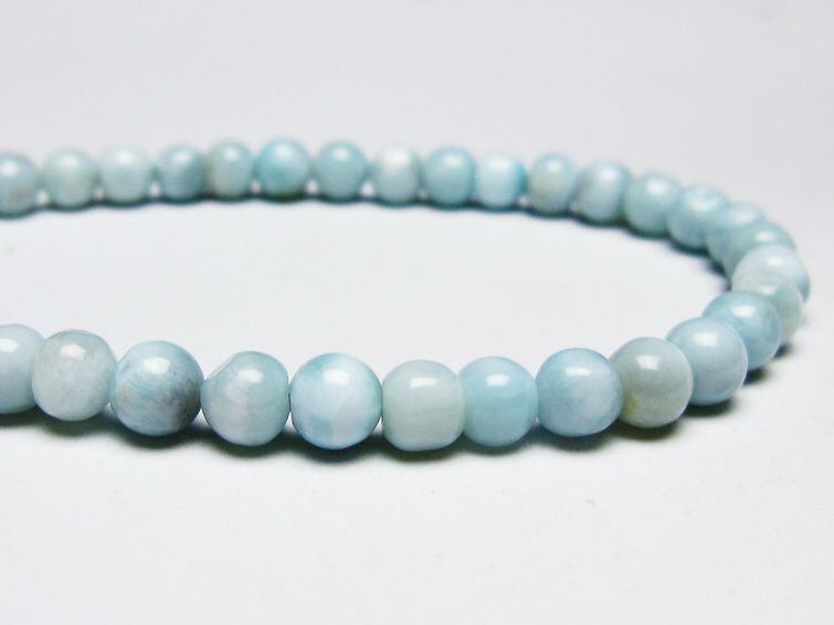 ラリマー ブレスレット 5mm 一点物 メール便可 [M便 1/10] 111-45389
