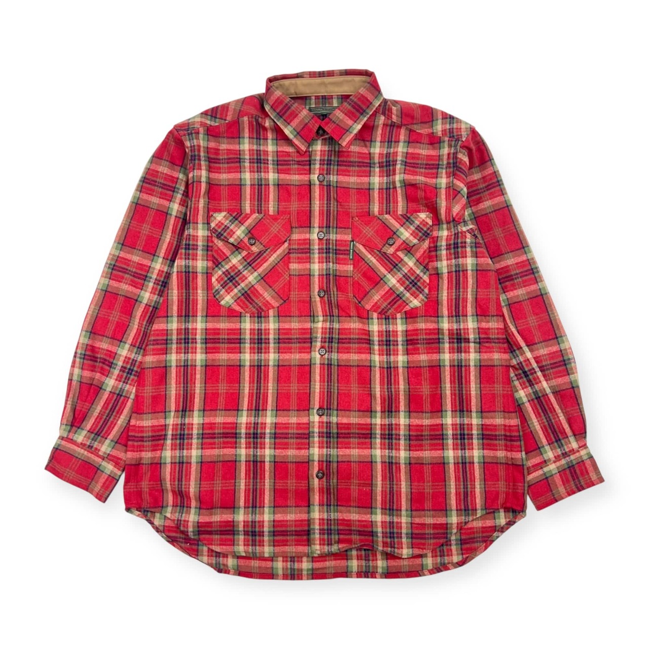 TARAS BOULBA タラスブルバ チェック 長袖 ワークシャツ L/ピンク レッド系 メンズ アシックス