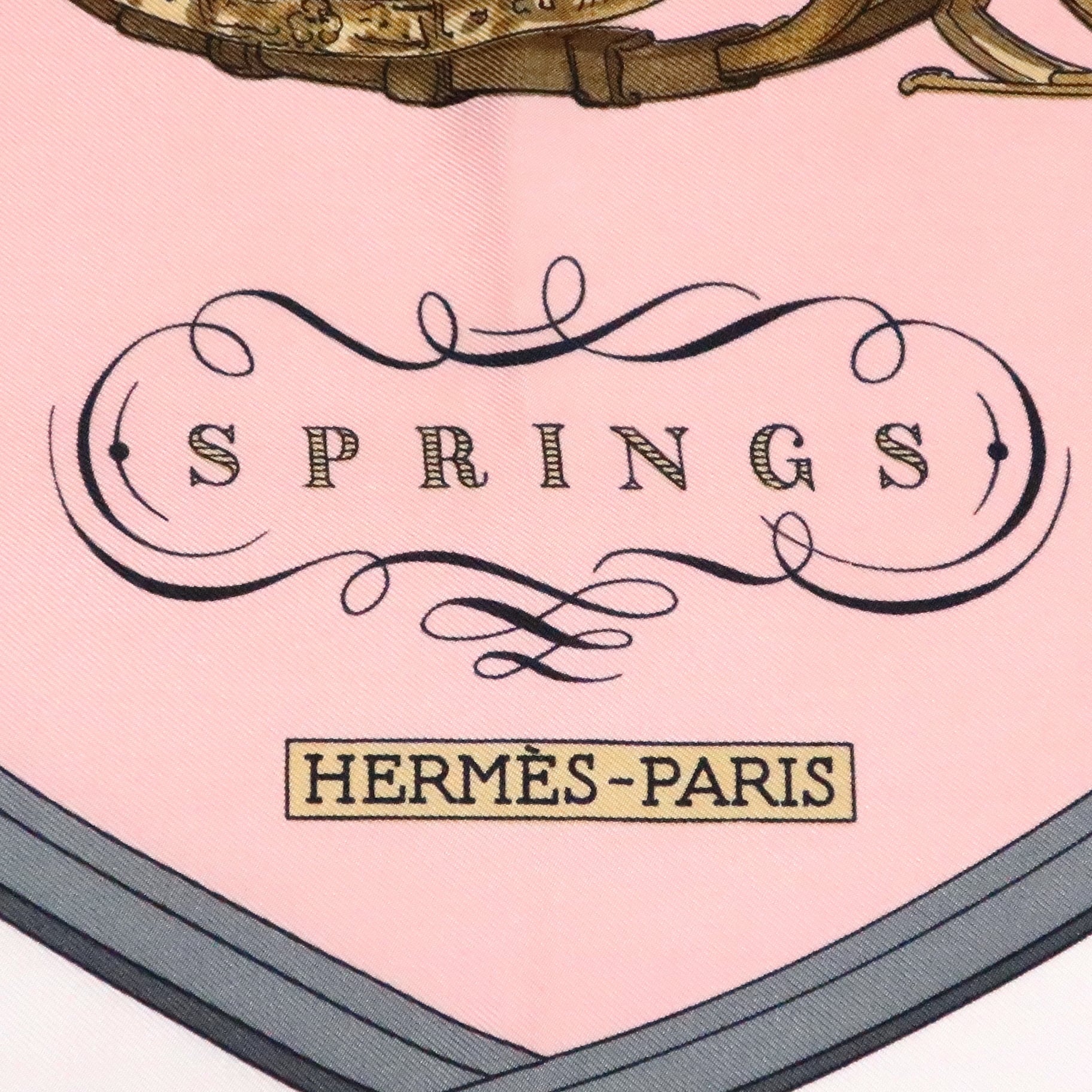 【新品未使用】エルメス スカーフ カレ90 ピンク SPRINGS スプリング