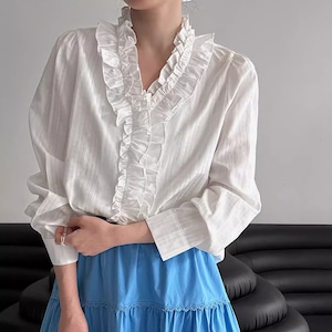 frill collar blouse 14248