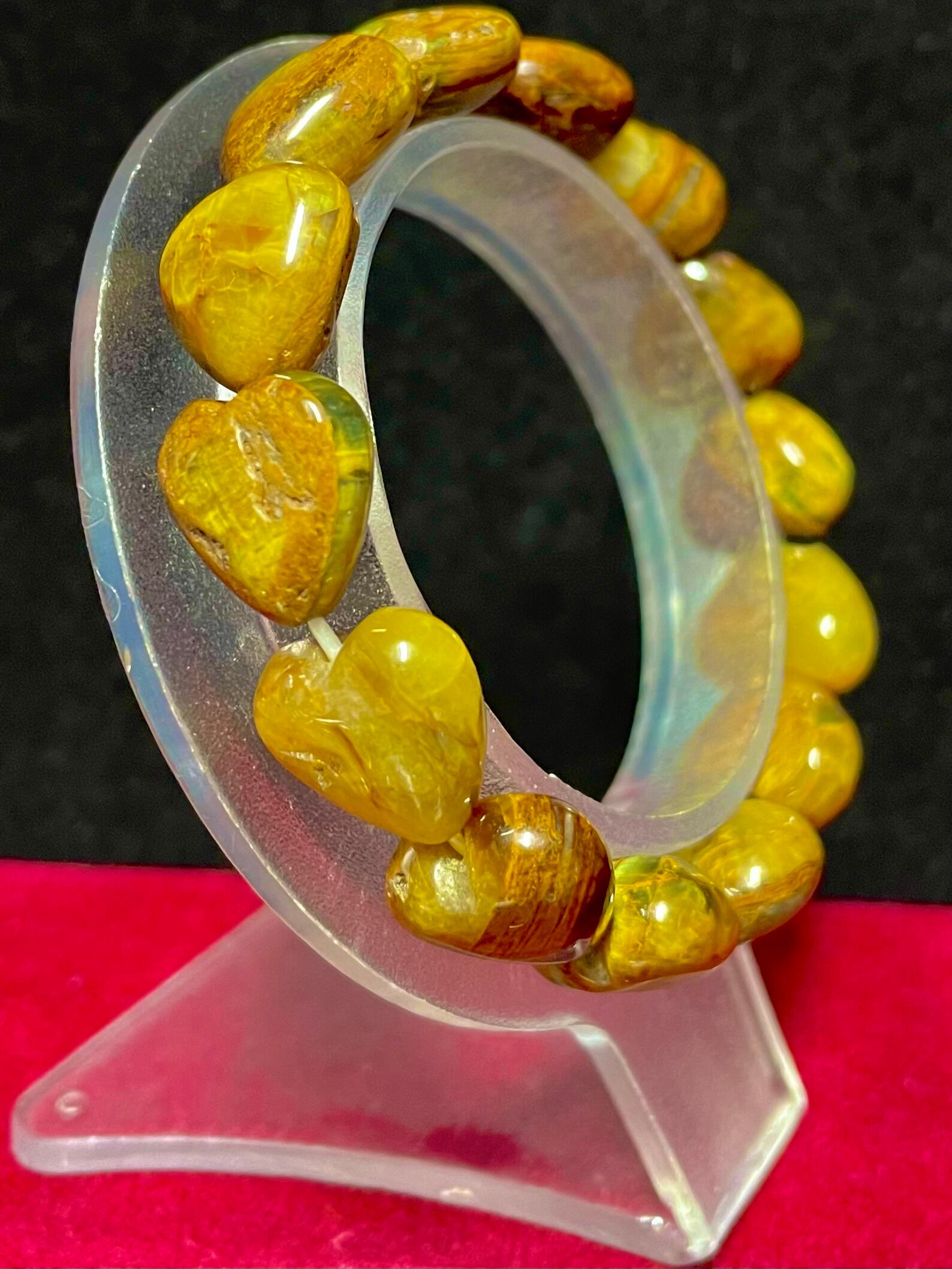 3) ポジティブ・エナジーの引き寄せ「タイガーアイ」ハート・ブレスレット