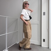 カットオフワイドカーゴPT/ベージュ