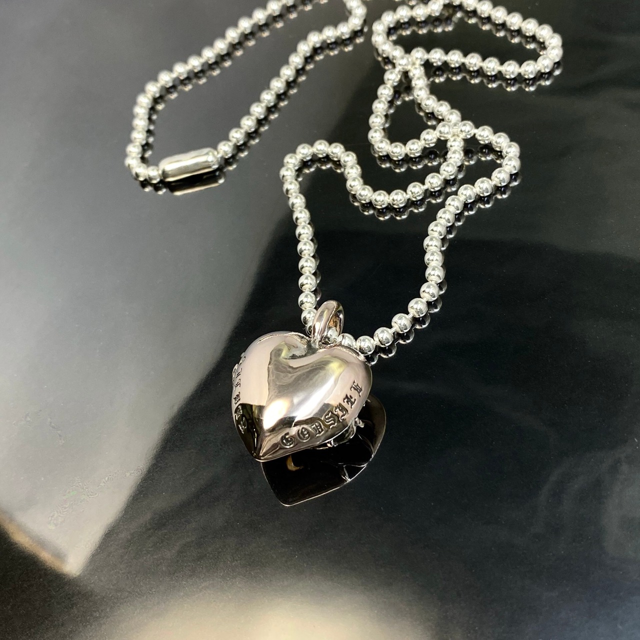 HEART pink silver PENDANT/ ハートペンダント ピンクシルバー