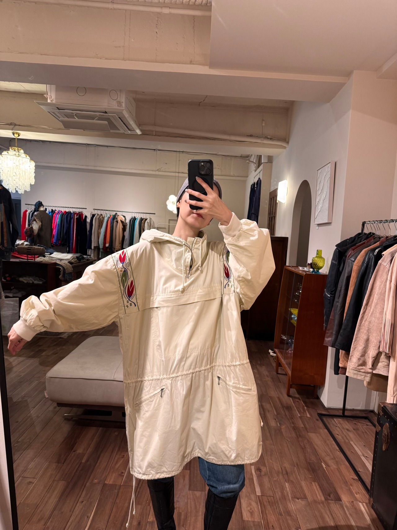 Gudrun sjoden フーディジップアップアノラック