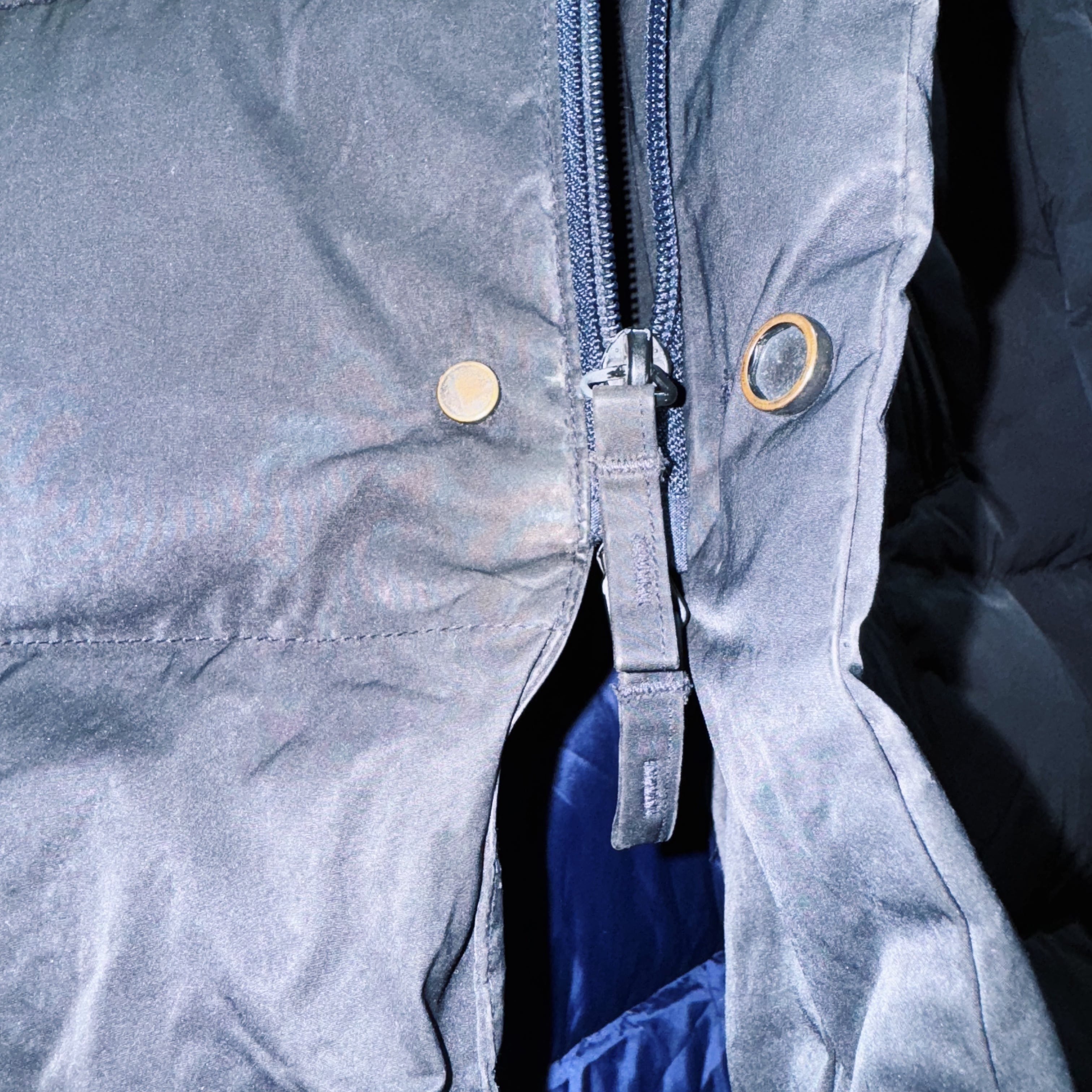 ARMANI COLLEZIONI”Boa collar double zip design down jacket | ayne