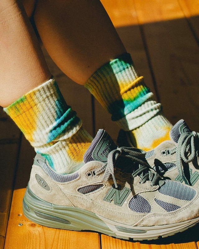 NODAL Tie Dye Long Socks GREEN
