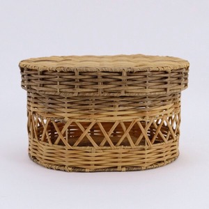 Oval basket with washable lid (Msize)