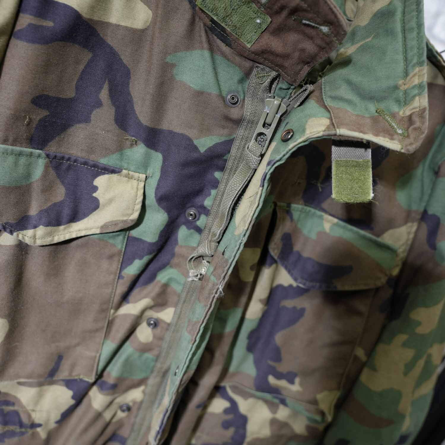 80s U.S. ARMY M-65 フィールドジャケット ウッドランドカモ SMALL