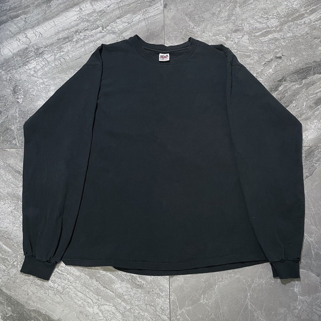 90s  赤アンビル  “ロンＴ(無地ブランク黒ボディＸＬ)”