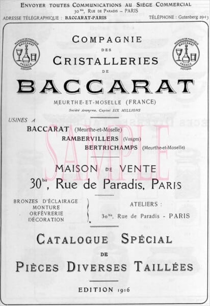 オールドバカラ 1916年カタログデータ(pfd 188ページ)|Baccarat オールドバカラ 1916年カタログデータ(pfd 188ページ)|Baccarat