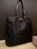レア美品◆PRADA プラダ ナイロンｘレザー切替 トート バッグ 黒