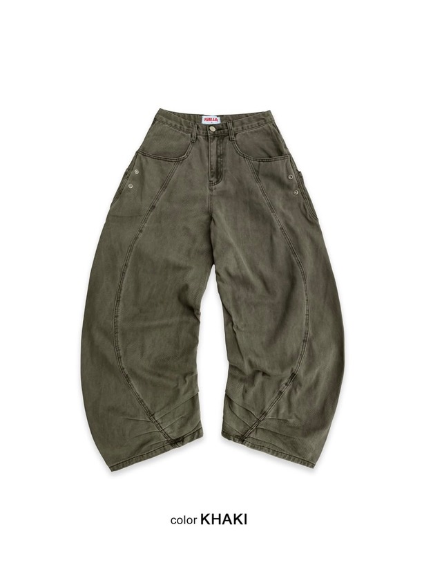 ユニセックス日本未発売Curve Eyelet Studs PT／khaki