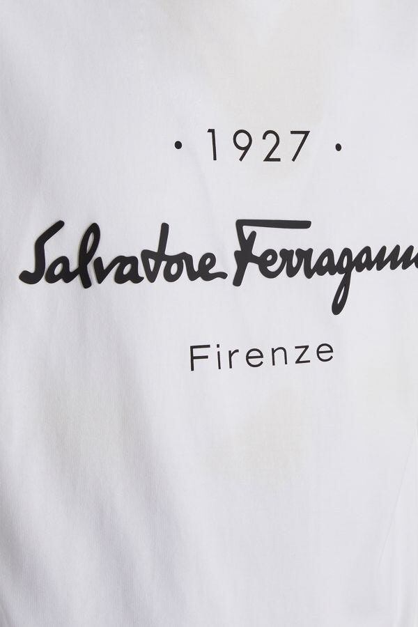 SalvatoreFerragamo フェラガモ　ロゴ入り TシャツSイタリア製