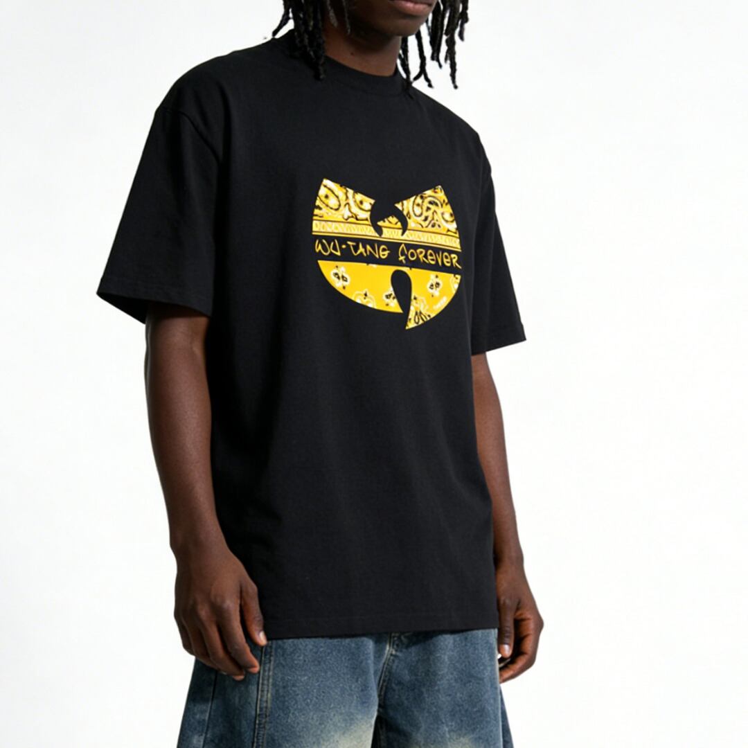 short-sleeved T-shirt with paisley pattern(GV473)