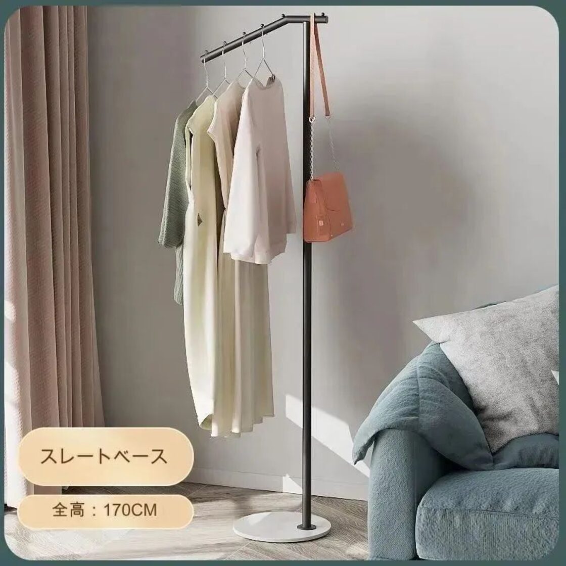 特価商品】IZEUK ハンガーラック スリム 棚付き 2つの組み合わせ 耐久  