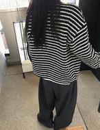 【新作5％OFF・3日間】Stripe Knit Cardigan_onecolor