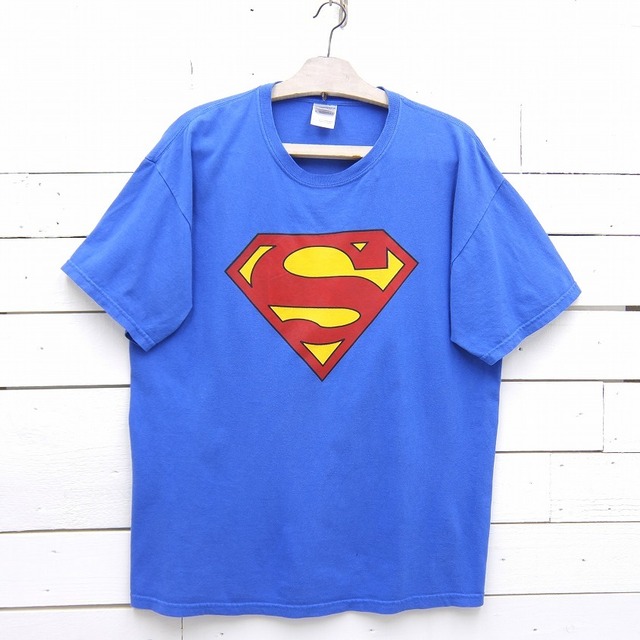 GILDAN ギルダン スーパーマン ロゴ キャラクター プリントTシャツ メンズ Lサイズ