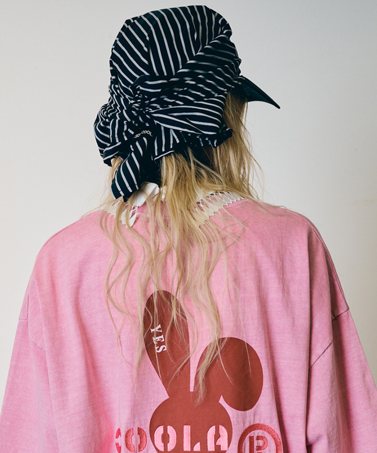 ハートロゴストライプスカーフCAP　CQ-48509