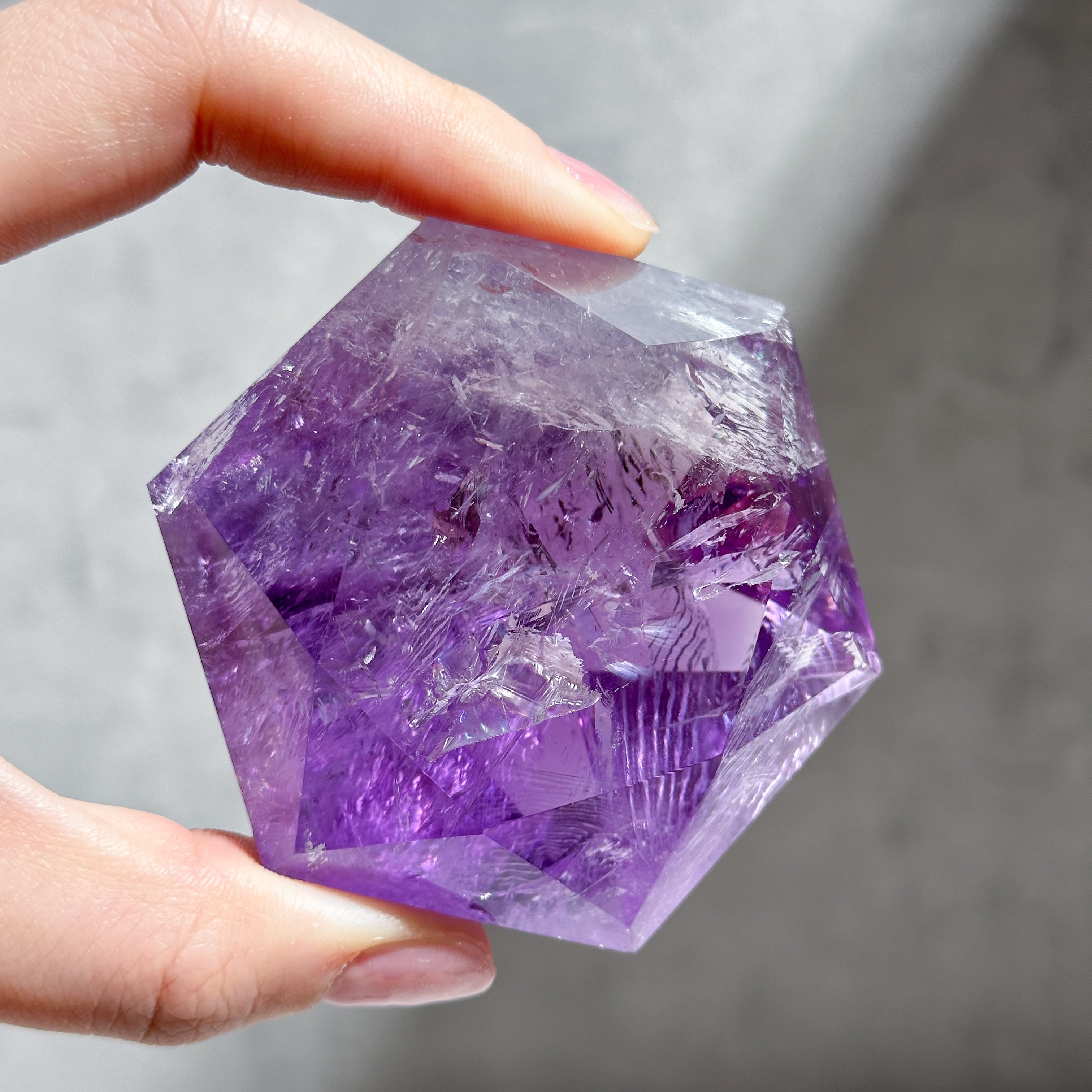 透明感◎ファントムアメジスト ダイヤモンドカット13◇ Phantom