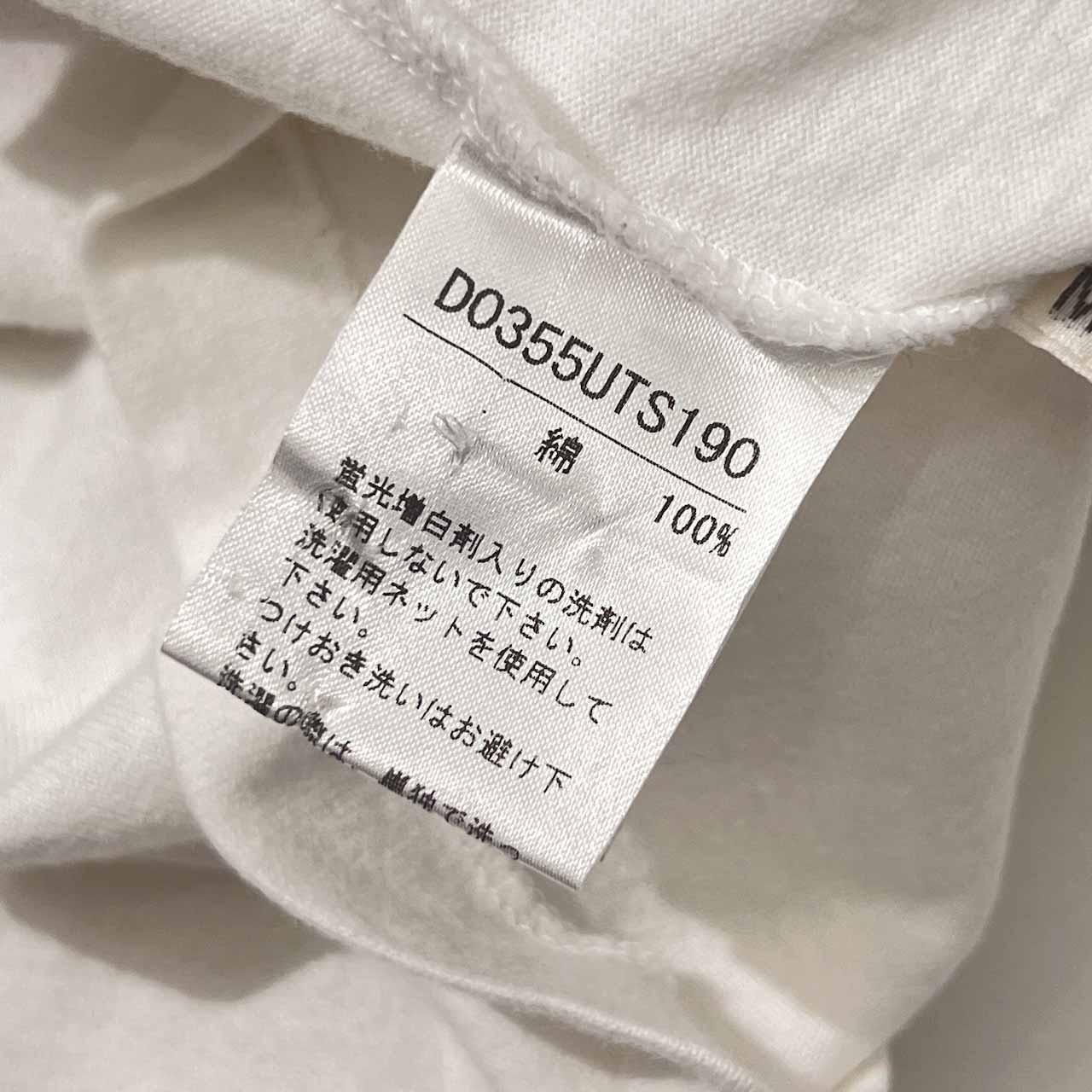 Mademoiselle NON NON マドモアゼルノンノン ロゴ 半袖 Tシャツ カットソー L/ホワイト×オレンジ レディース