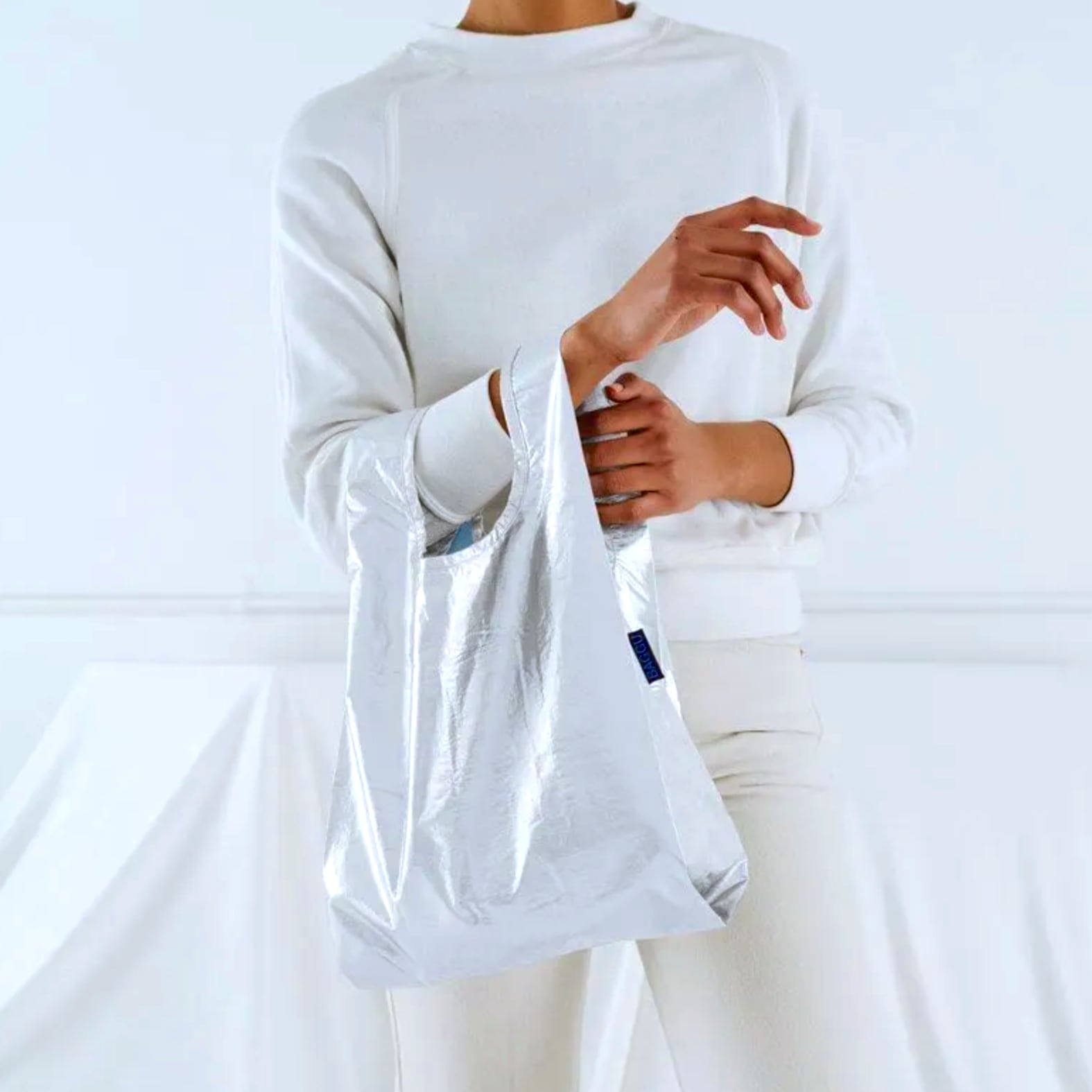 baggu エコバッグ クロワッサン エコバッグ BAGGU STANDARD イラスト おしゃれ 収納ポーチ付き