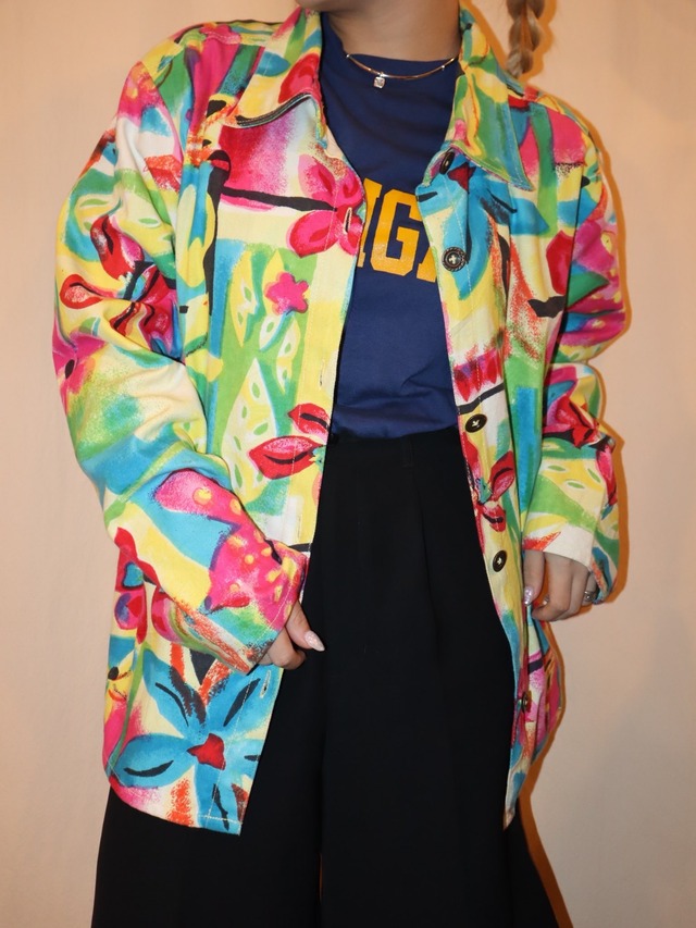 flower pattern design jacket【5700】
