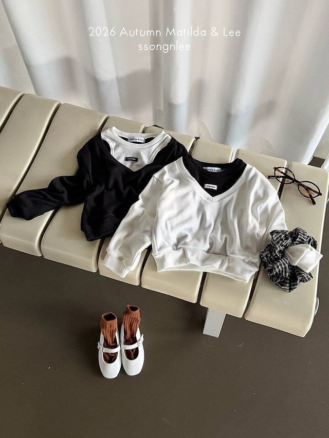 【予約】matilda&Lee ルイスレイヤードニット 26autumn 女の子　小学生　キッズ　韓国子供服　海外ファッション　nicoru. ニコル　子供服