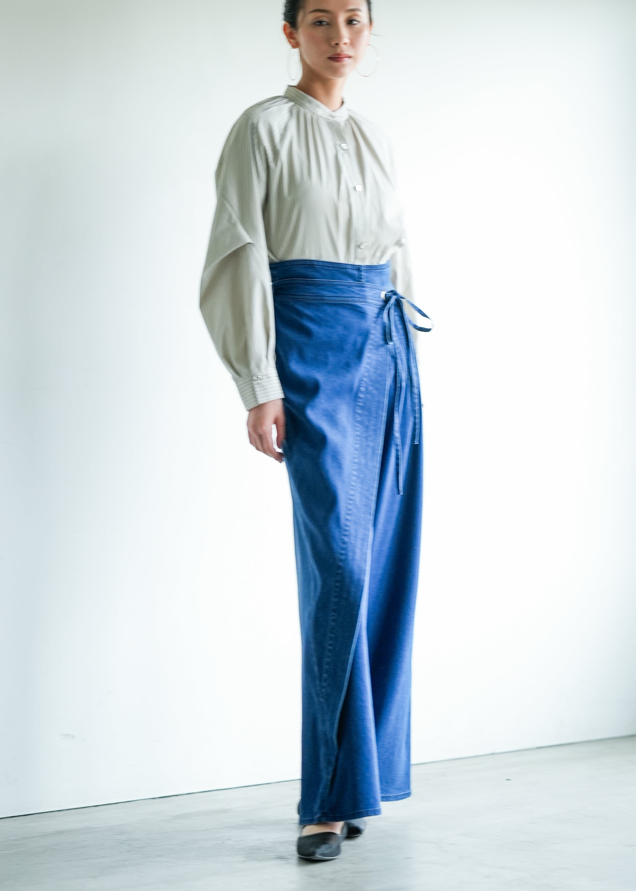 ★新作★ Lallia M'u (ラリア/ムー) ワンショルダーテンセルデニムパンツ【2513721】