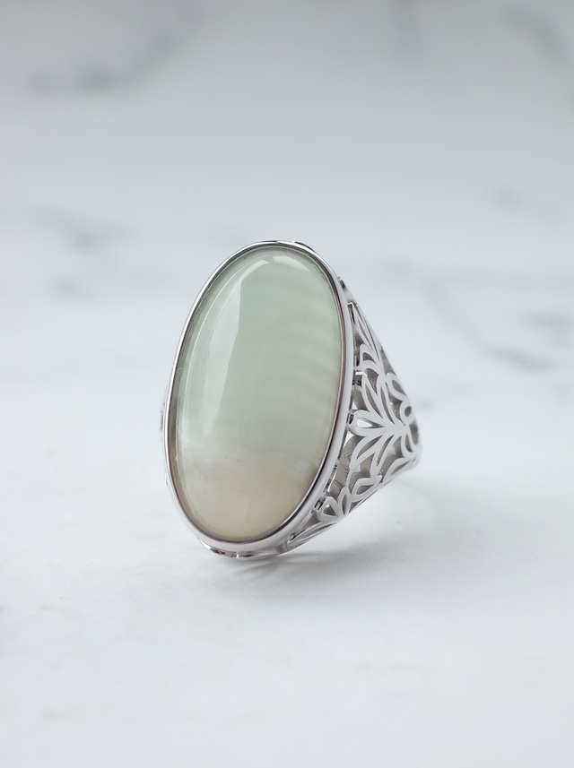 AGAPANTHUS Apple Green Calcite Ring