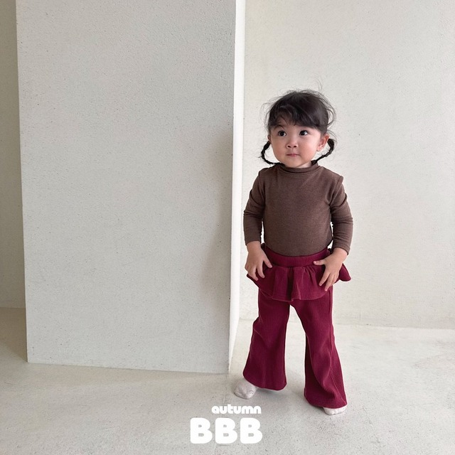 《予約》送料無料【Bella bambina】Solid Mock Neck Tee