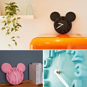 3D mouse wall clock 6colors / マウス ウォールクロック