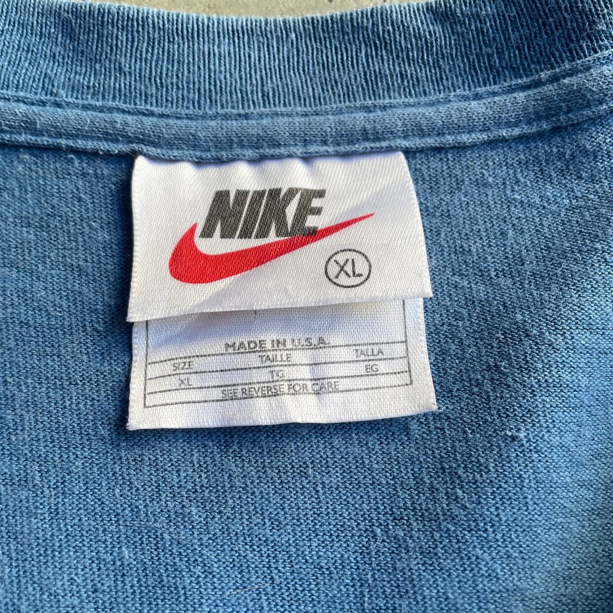 90年代 USA製 NIKE ナイキ ワンポイントロゴ刺繍 Tシャツ メンズXL