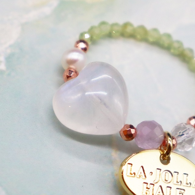 【Green Light Sunshine】ペリドット×ムーンストーン×パール リング