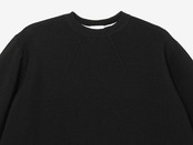 UMILE Yarn CREW NECK PULLOVER / BLACK