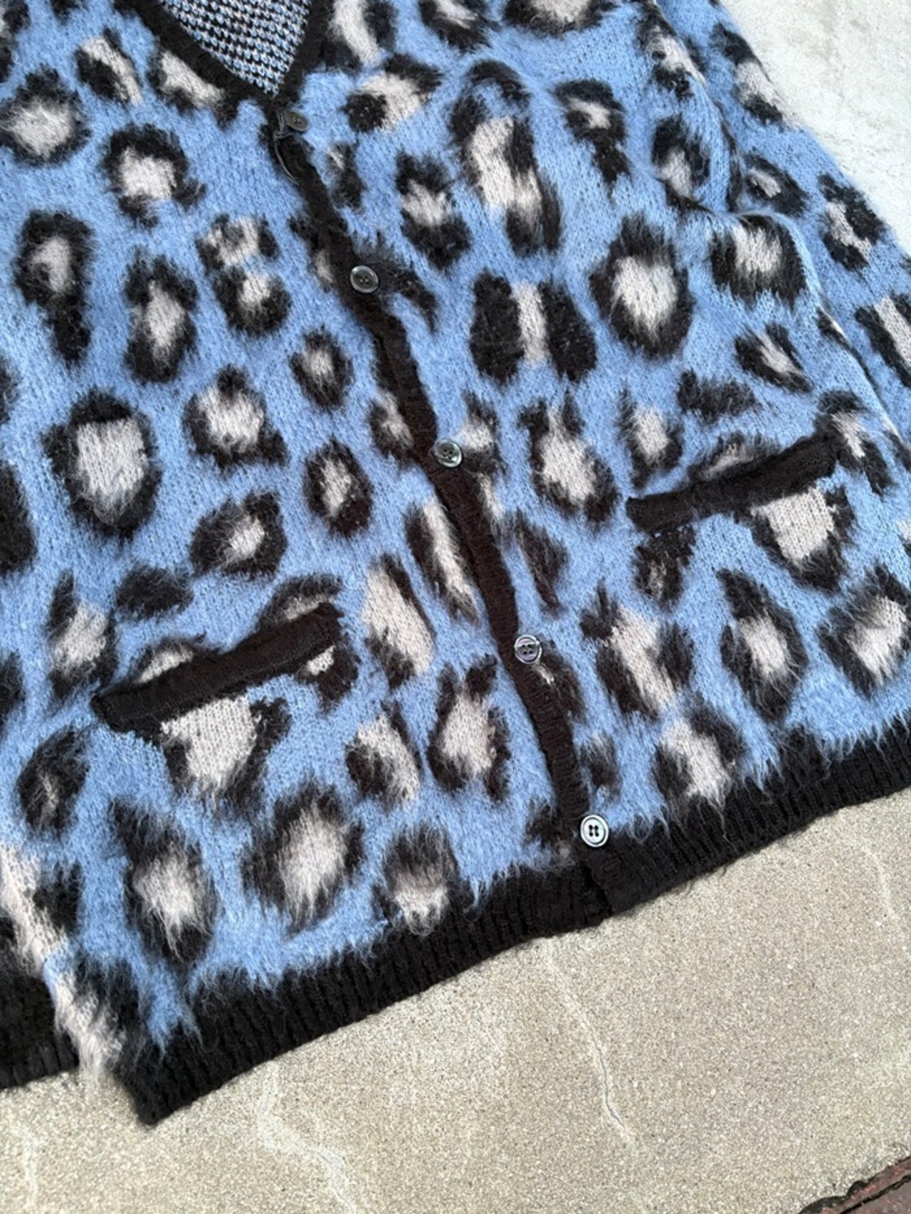 UNIVERD72 / モヘアタッチ起毛カーディガン / カーディガン / レオパード / BLUE - 3