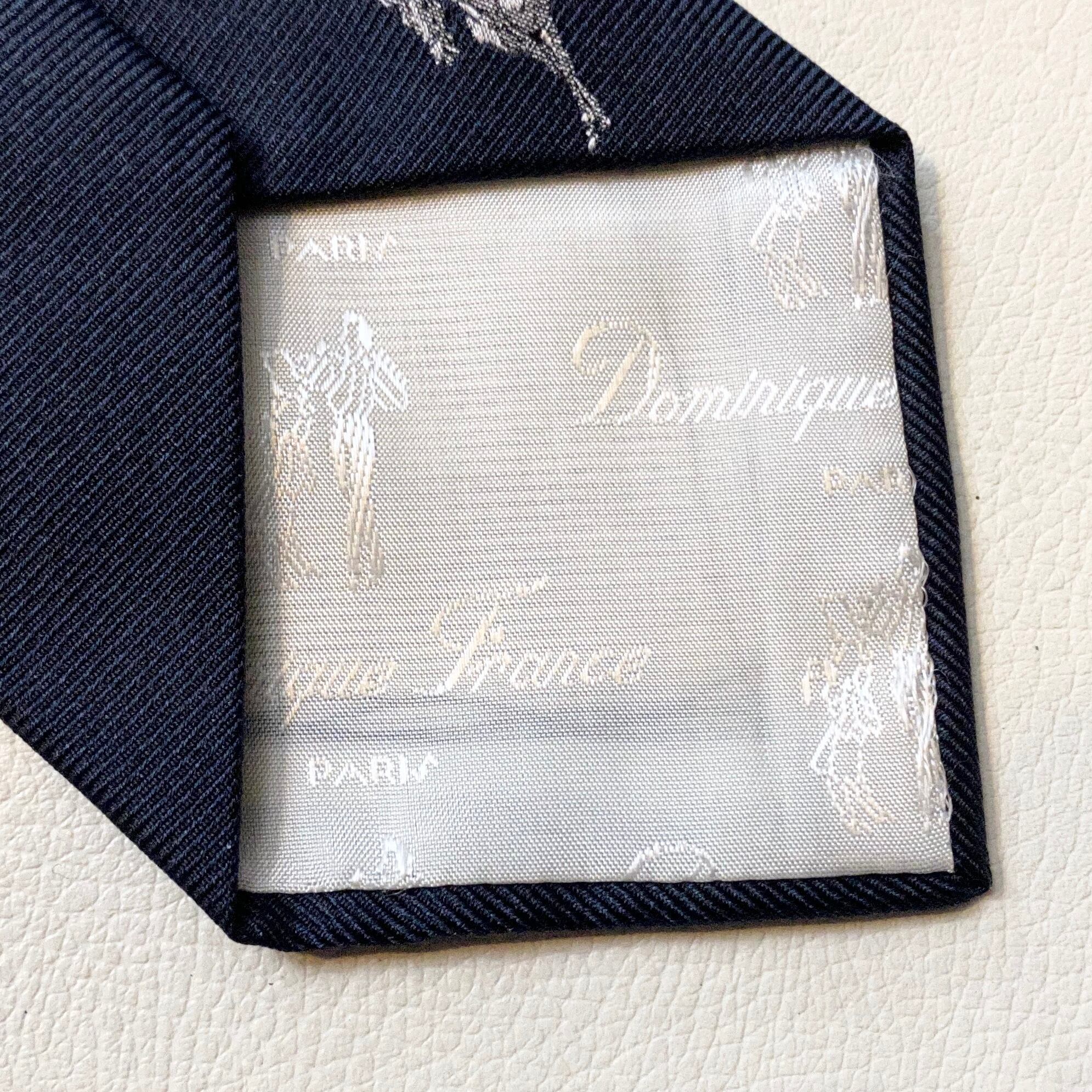 DOMINIQUE FRANCE horse riding woven silk tie | NOIR ONLINE