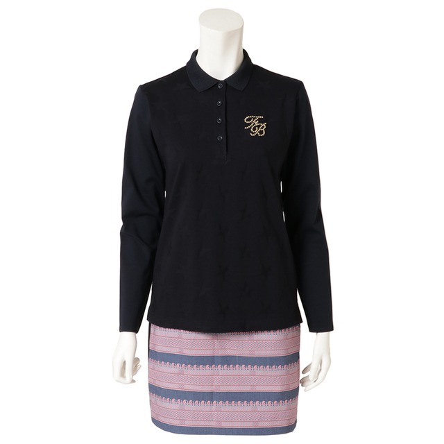 FBAL-LSPO7　星柄 長袖ポロ