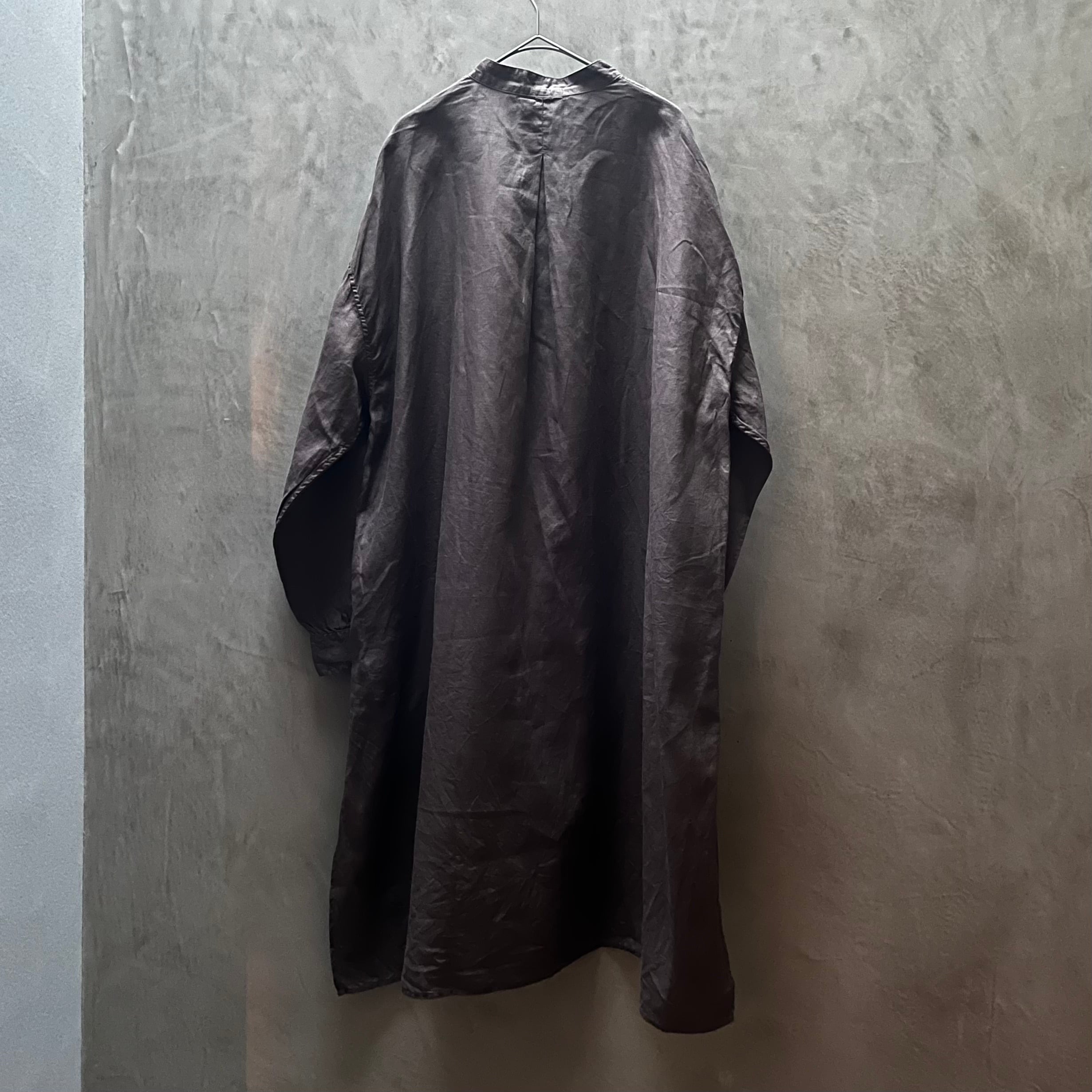 MITTAN SH-85DC やわらか大麻ロングシャツ（草木濃染） 栃の実