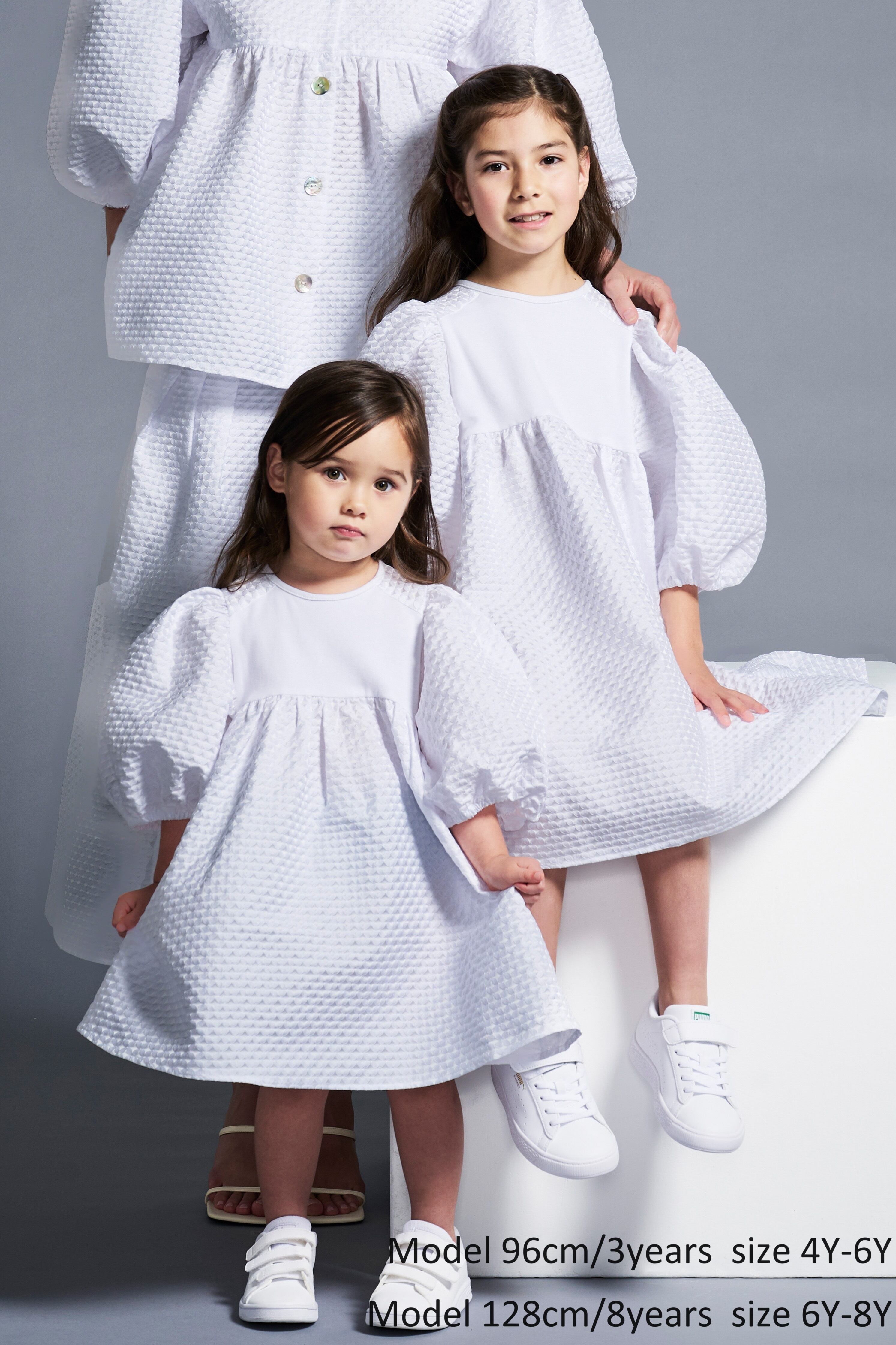 AMICA kids アミカ COUTURE PUFF DRESS KIDS CLOVER PUFF DRESS WHITE 6Y-8Y | AMICA・kids