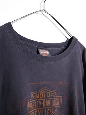 "Harley-Davidson" XXXXXL super over silhouette faded logo graphic tee
