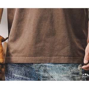 ヴィンテージ加工 ポケット付きTシャツ 10115