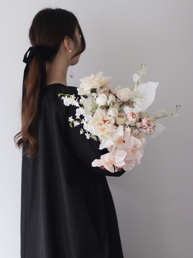 〈 完成品販売ブーケ 〉 white artificialflower bouquet