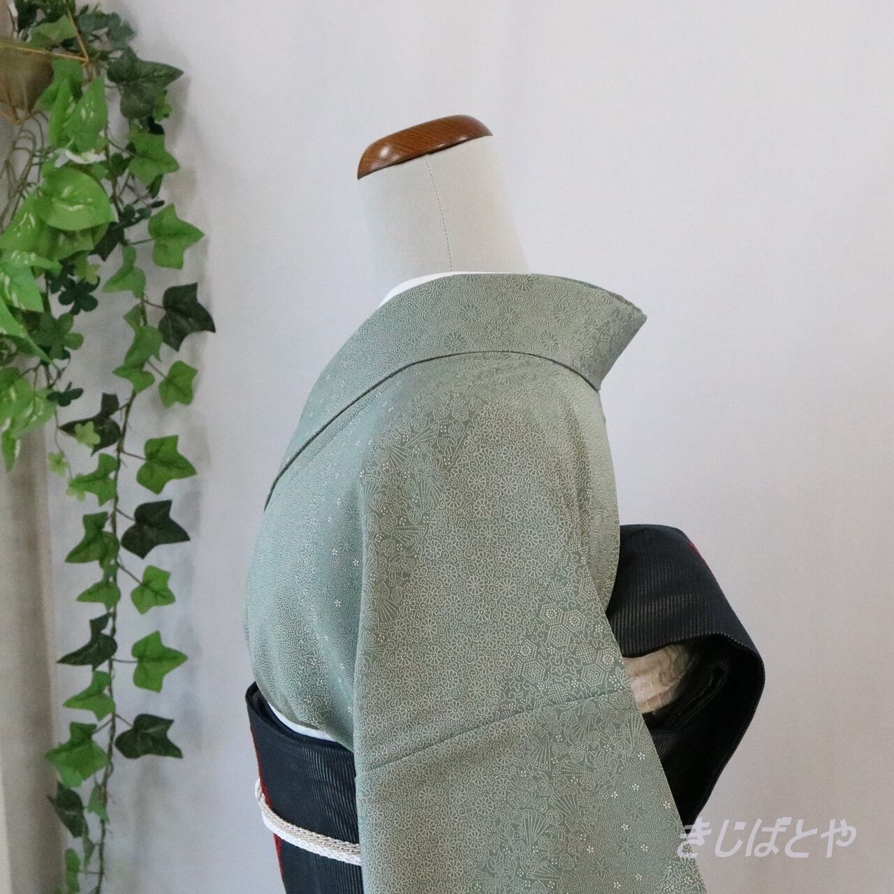 正絹纐纈織小紋　単衣 正絹纐纈織小紋 単衣